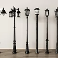 Various Designed Black Outdoor Lights With Decorative Lamp Posts And Styles