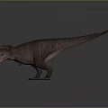Realistic 3D Dinosaur Model With Open Mouth And Reddish Brown Skin Texture