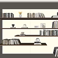 Antique Bookshelf 3d model