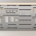 Clothes Hangers For Retail Store Display With Metal Racks And White Hanging Garments