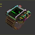 Modern Smart Watch With Brown Strap And Green Digital Display For Daily Use