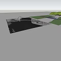 Modern Bridge Architectural Design With Structural Details Green Landscape And Waterfront View