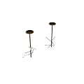 Modern Elegant Chandelier With Golden Metal Frame And Transparent Glass Balls