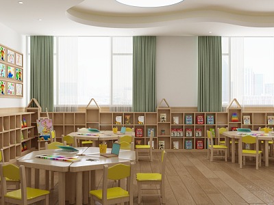 Modern Kindergarten Classroom Children's Classroom model