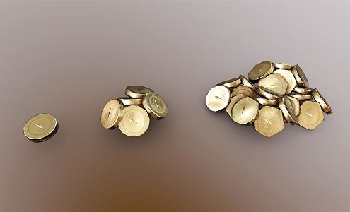 Modern Gold Coin Gold Coin Pack 3d model