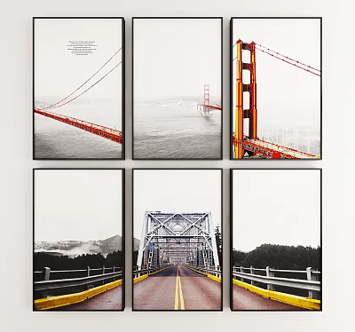 Modern Architectural Painting Hanging Paintings 3d model