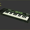 Digital Electronic Keyboard With Piano Keys Control Panel And Portable Design 3d model