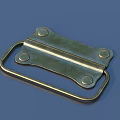 Brass Metal Buckle With Ring Fastener Screw Holes And Decorative Design