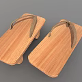 Wooden Flip Flops With Woven Straps And Natural Wood Base Design