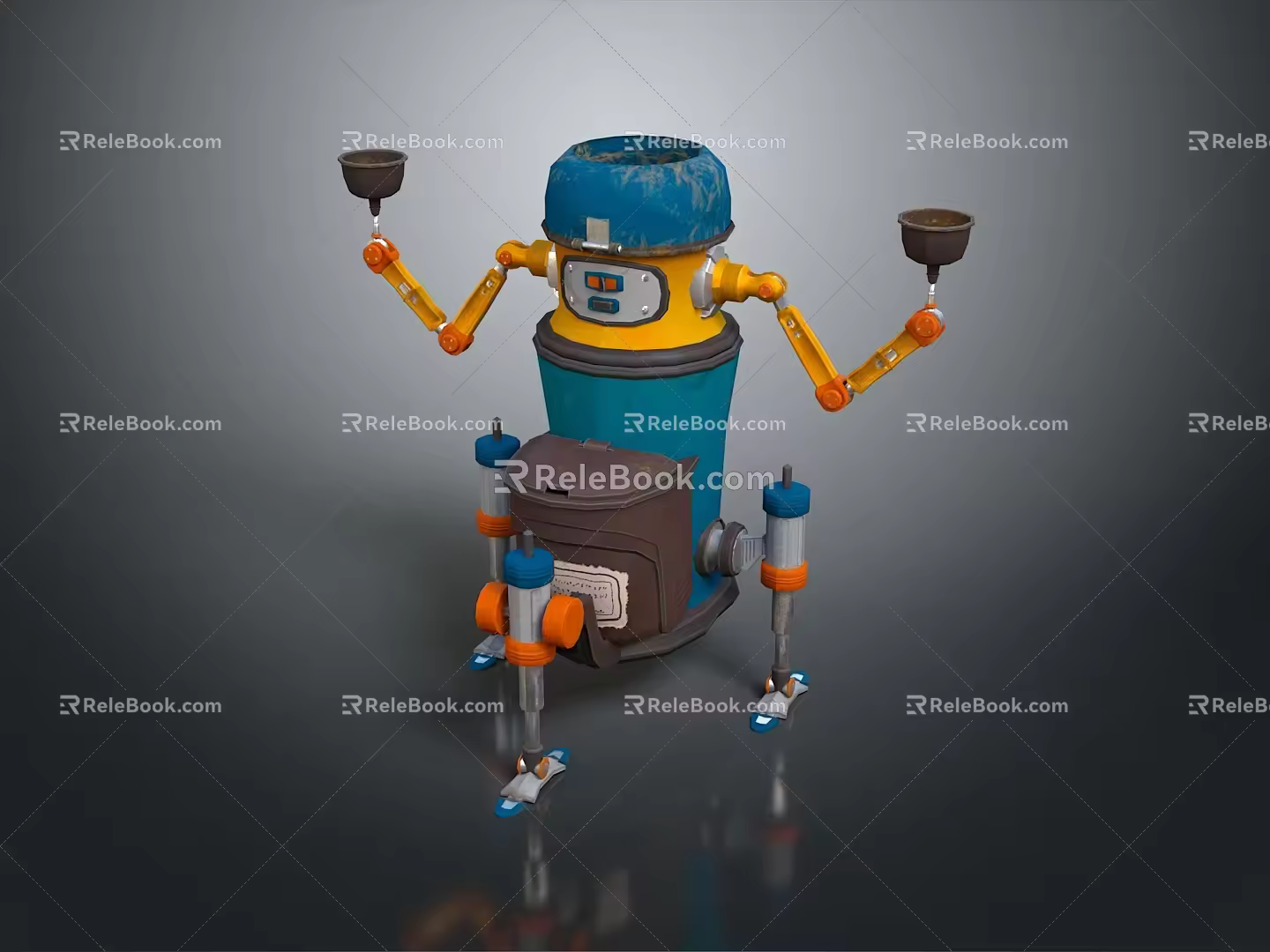 Industrial Robot Single Wheel Robot Double Wheel Robot Robot Robot Assistant Small Robot 3d model