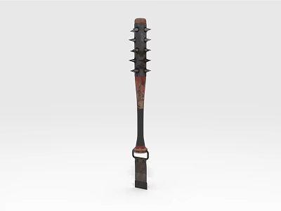 Animal Collar Featuring Multiple Rings And Black Leather Strap Design 3d model