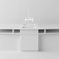 modern experimental platform experimental central platform 3d model