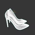 Gray Pointed Toe High Heels With Thin Stiletto Heel And Sleek Design