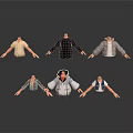 Clothing Models Display With Various Styles Including Jackets Shirts And Vests