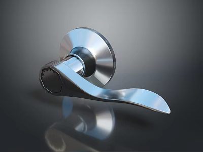 Modern Stainless Steel Door Handle For Home Interior Use And Daily Life 3d model