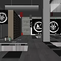 Japanese Restaurant Interior With Samurai Wall Art Large Windows Long Tables And Lanterns