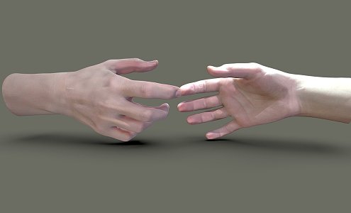 Modern Hand Female Hand Reach 3d model