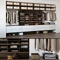 Organized Modern Wardrobe Design With Hanging Clothes Folded Garments Drawers And Storage Shelves
