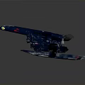 Futuristic Cosmic Spaceship Design With Blue Red Green Details For Space Exploration