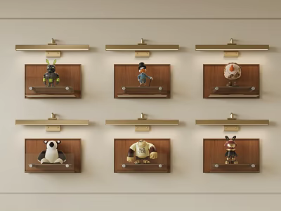 Modern wall rack acrylic display stand 3d model