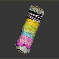 Colorful Rolled Fabric Household Item With Multi Colored Layers And Soft Texture