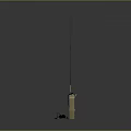 Radio Communication Device With Long Antenna Wooden Case And Power Cable