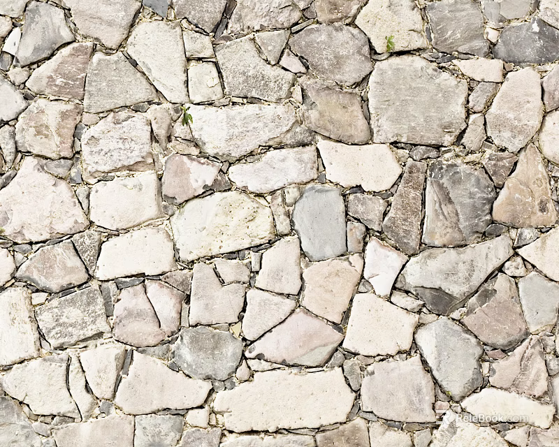 Natural Stone Wall With Irregular Pieces And Rustic Textured Surface Design 3d model 