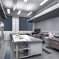 Stainless Steel Kitchenware For Commercial Use Including Worktables Stoves And Ovens