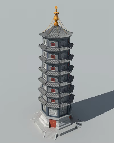 Chinese Pagoda 3d model Chinese Pagoda 3d model