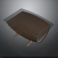Modern Home Furniture Glass Top Table With Wooden Legs And Minimalist Design