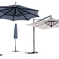 Outdoor Sun Umbrellas With Various Designs Dark And Light Colors Sturdy Stands