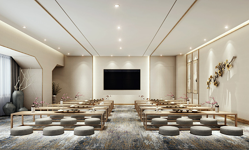 New Chinese Classroom Meeting Room 3d model