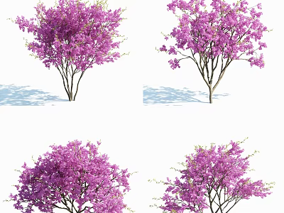 Blooming Purple Flower Arbor With Vibrant Blossoms And Lush Foliage 3d model