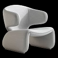 Modern Soft Brown Velvet Curved Upholstered Leisure Chair For Cozy Living Room Home Decor