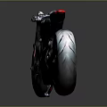 Sleek Black Rawland Motorcycle With Modern Design And Red Tail Light