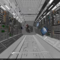 Futuristic Spacecraft Interior With Control Panels Digital Screens And Technical Equipment 3d model
