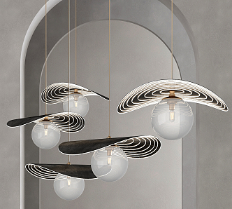 Modern chandelier 3d model