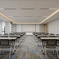 Multi-functional conference room meeting tables and chairs 3d model