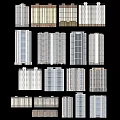 Modern High Rise Residential Buildings With Varied Exterior Designs And Architectural Styles