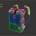 Camping Backpack Low Mold Backpack Schoolbag Student Schoolbag Travel Bag Travel Backpack Backpack Camping Bag 3d model