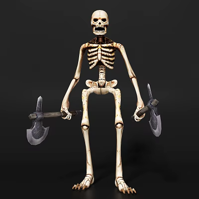 Modern Game Character Monster Skull Knife 3d model