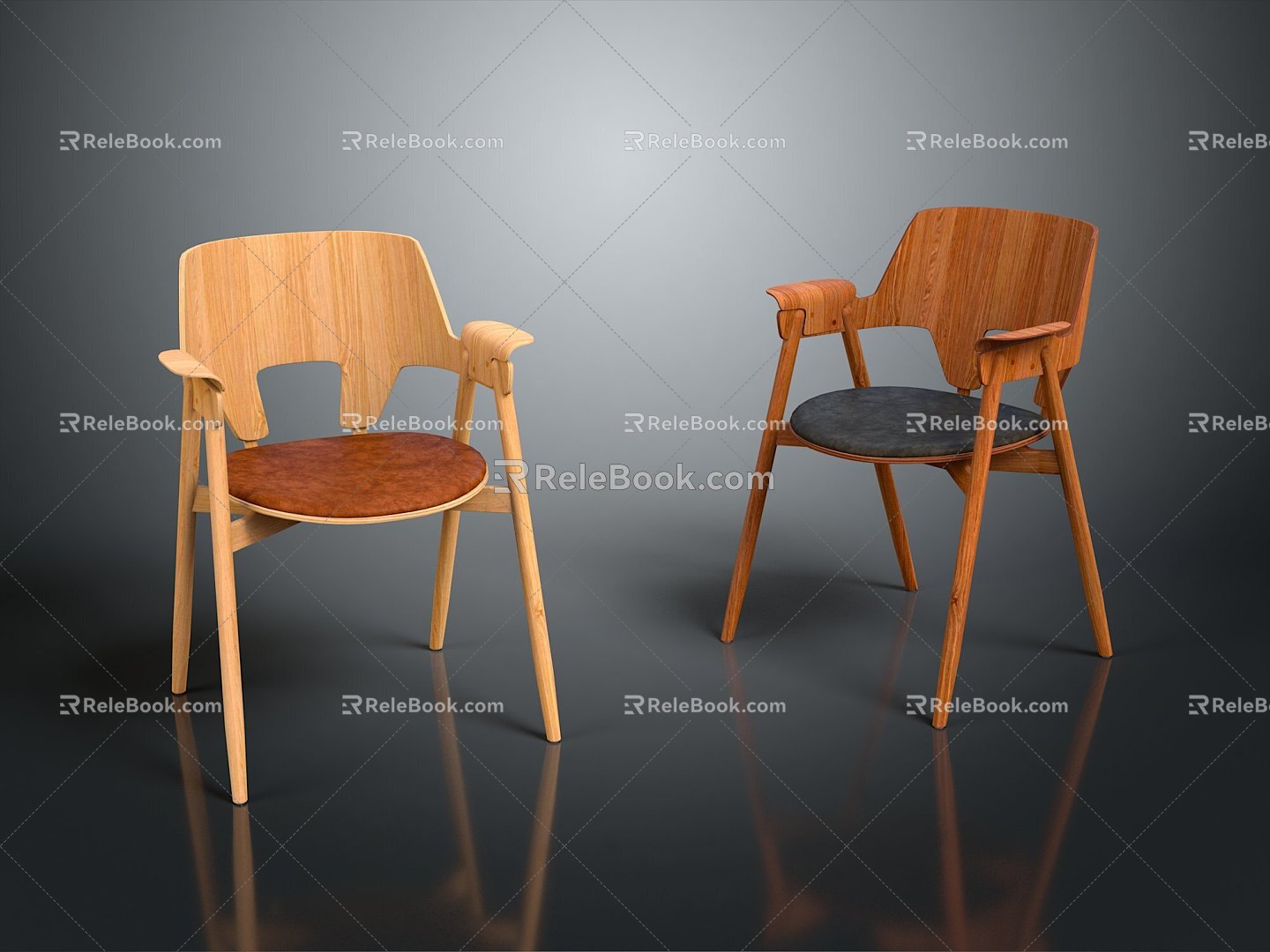 Chair Chair Armchair Backrest Chair Single Chair Wood Chair Plastic Chair Wood Chair Plastic Chair Furniture 3d model