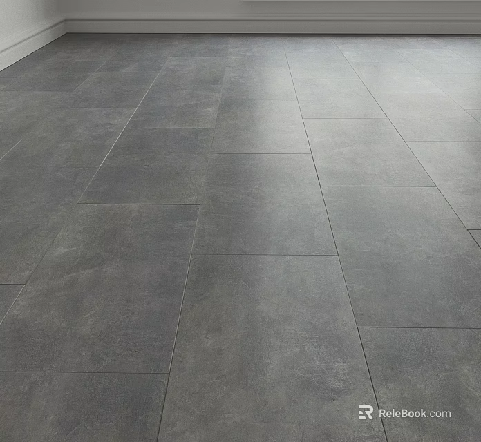 Modern Gray Tile Floor Design With Sleek Pattern For Home Interior 3d model 