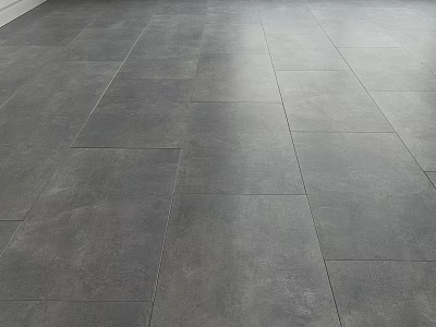 Modern Gray Tile Floor Design With Sleek Pattern For Home Interior 3d model