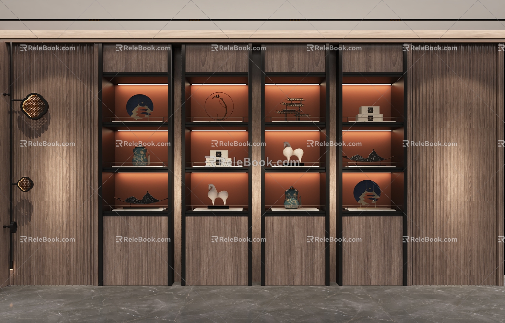 Chinese Decorative Cabinet 3d model