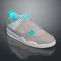 Turquoise Pastel Pink Gray Sneakers With Mesh Upper White Sole Modern Stylish Design