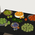 Modern Fruit Fruit Plate 3d model