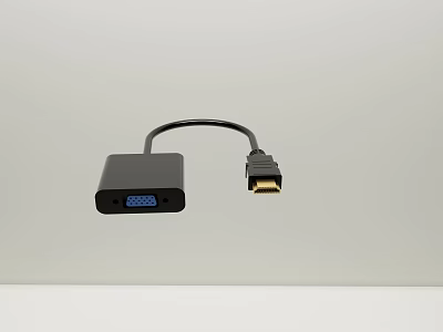 HDMI VGA Adapter for Mobile Digital Device Display Connection Use 3d model