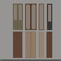 Various Design Wardrobe Doors Featuring Wooden Panels Rattan Weave And Colorful Patterns