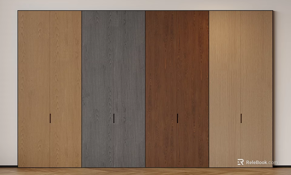 Wall Panels In Modern Style With Various Colors And Textures 3d model